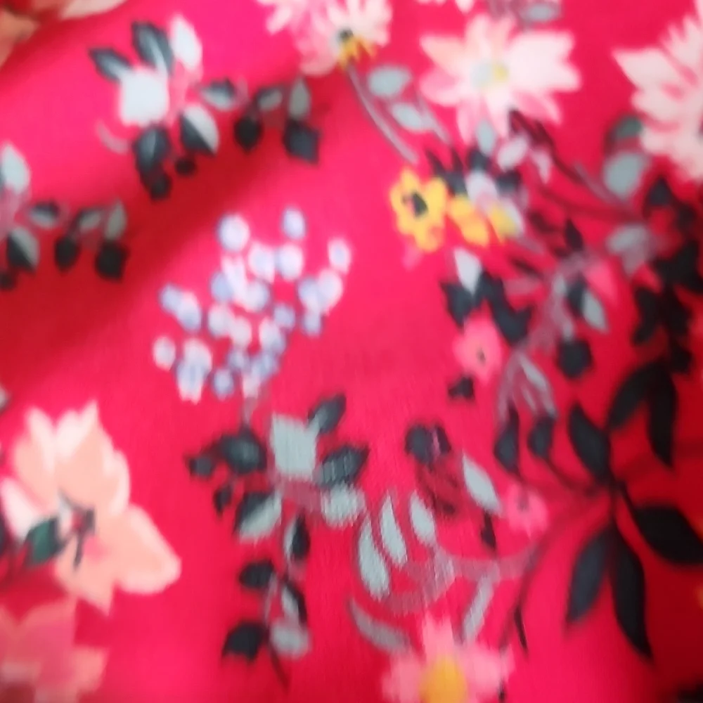 LOFT Floral Red Ruffled Dress - Picture 6 of 6